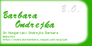 barbara ondrejka business card